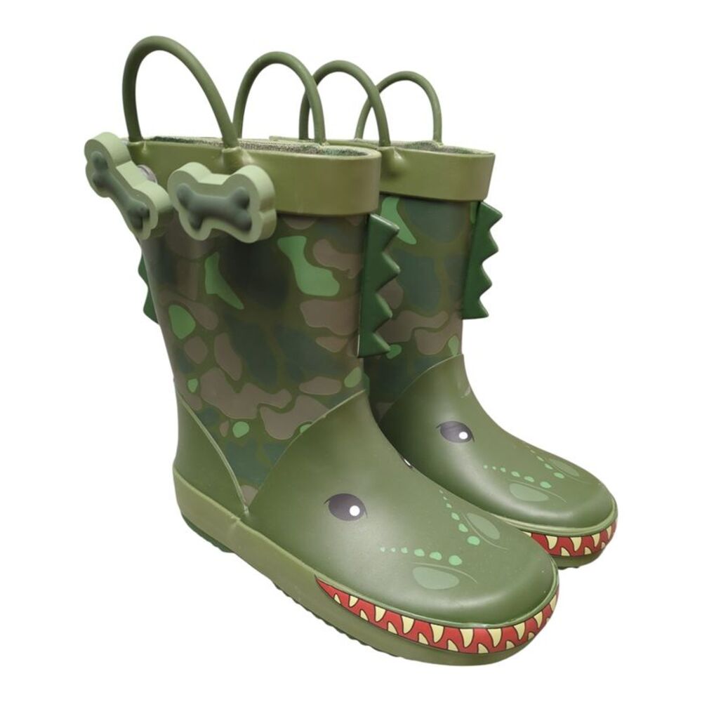 Member's Mark Toddler Boy's Waterproof Cotton Lined Rubber Rain Boot - Dino